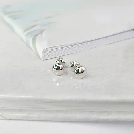 Серьги пуссеты из серебра