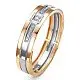 Кольцо обручальное из комбинированного золота