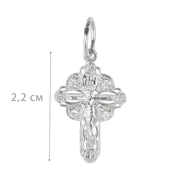 Подвеска крест из серебра