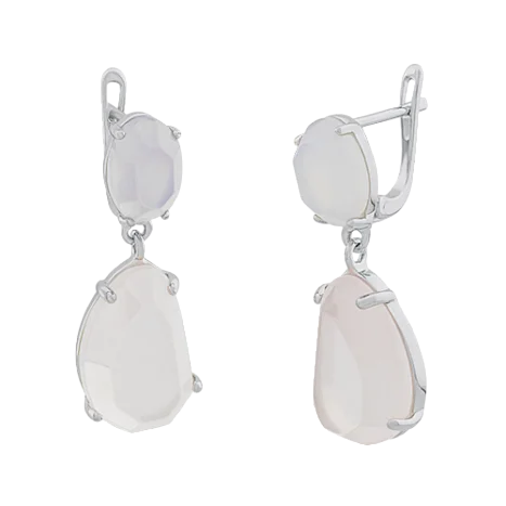Серьги подвесные из серебра