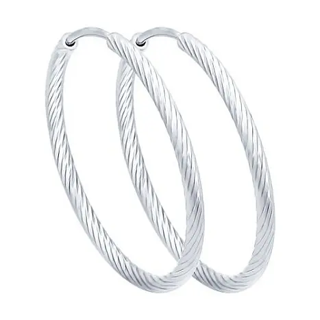 Серьги конго из серебра
