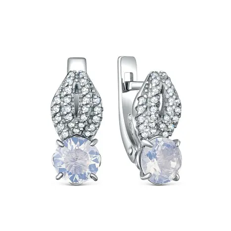 Серьги с английским замком из серебра
