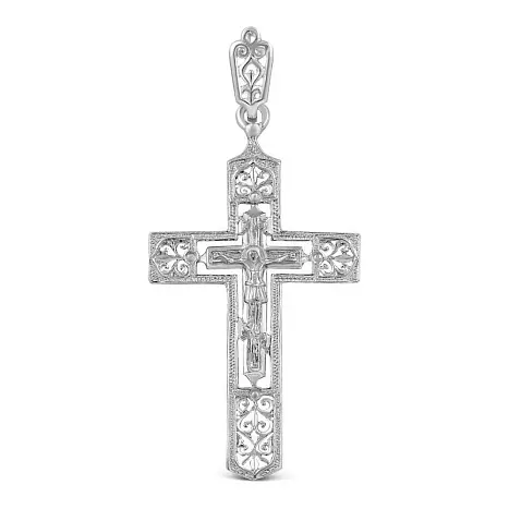 Подвеска крест из серебра