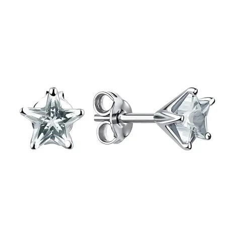 Серьги пуссеты из серебра