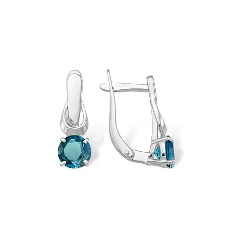 Серьги с английским замком из серебра