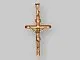Подвеска крест из комбинированного золота