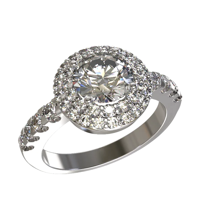 Кольцо декоративное из серебра