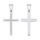 Подвеска декоративный крест из белого золота