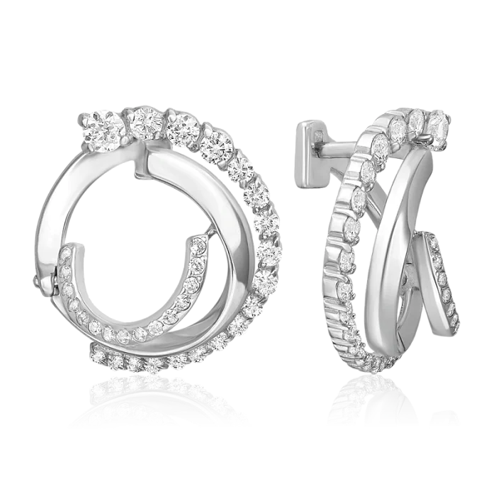 Серьги с английским замком из серебра