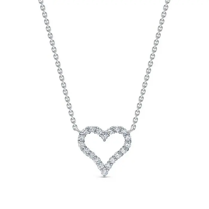 Цепь колье из белого золота