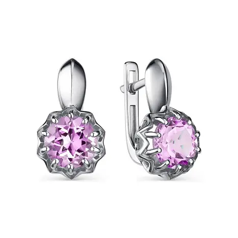 Серьги с английским замком из серебра