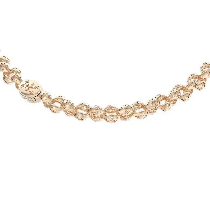 Цепь колье из красного золота