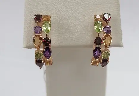 Серьги с английским замком из позолоты