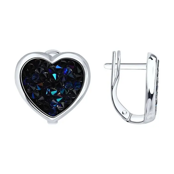 Серьги с английским замком из серебра