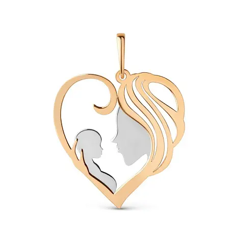 Подвеска декоративная из красного золота