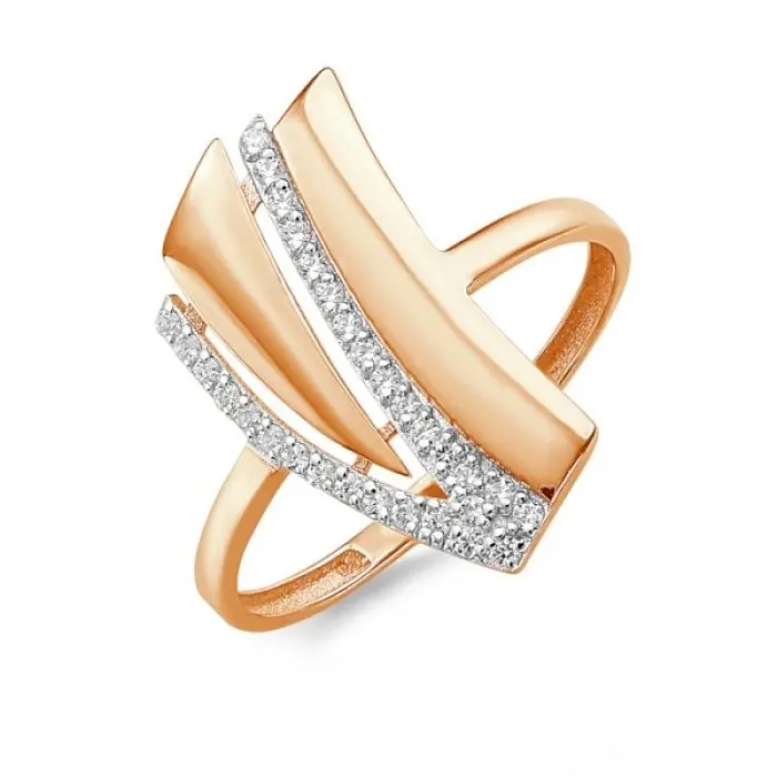 Кольцо декоративное из красного золота