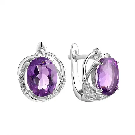 Серьги с английским замком из серебра