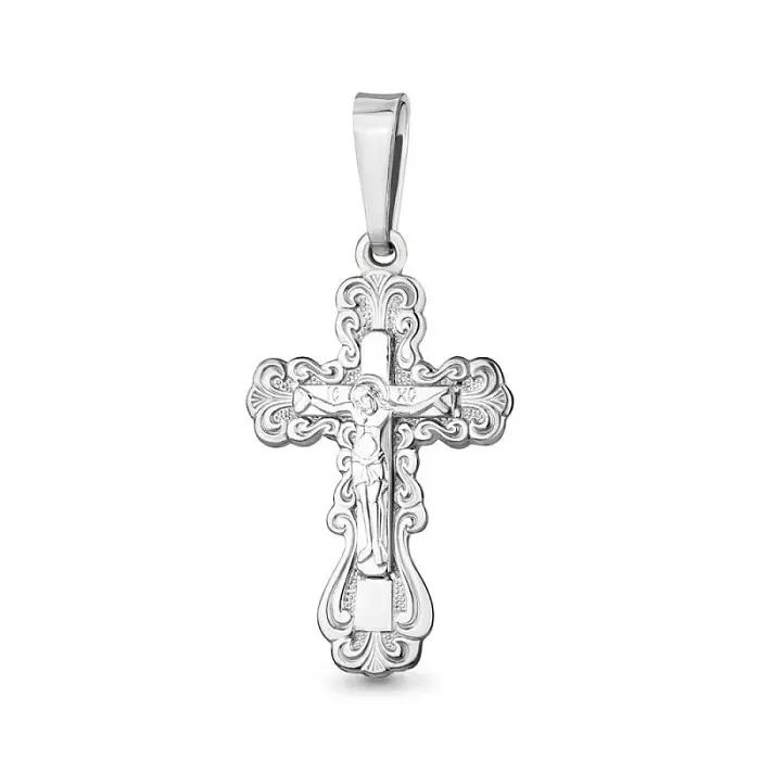 Подвеска крест из серебра