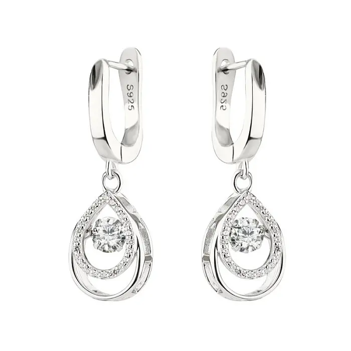 Серьги подвесные из серебра