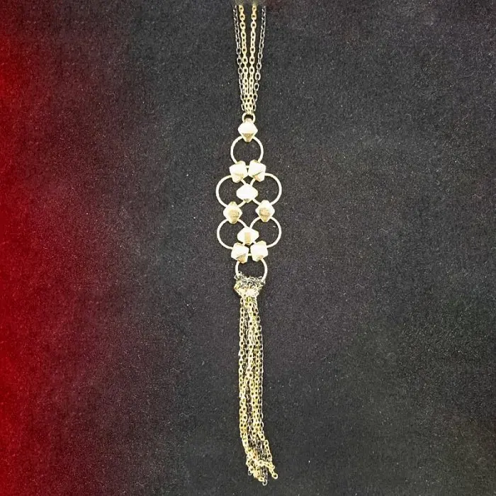 Цепь колье из комбинированного золота