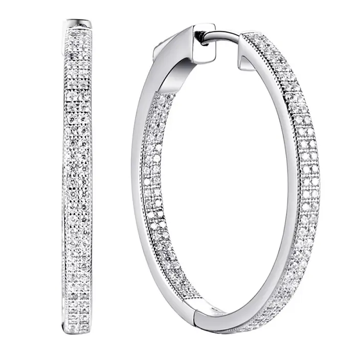 Серьги конго из серебра