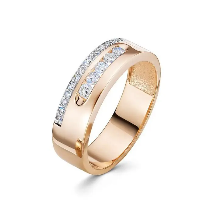 Кольцо декоративное из красного золота