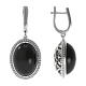 Серьги подвесные из серебра