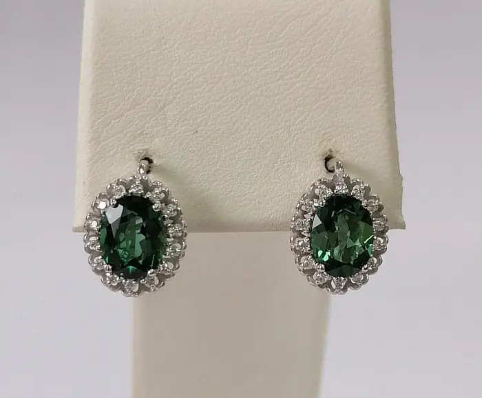 Серьги с английским замком из серебра