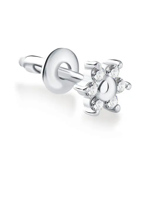 Серьги одиночные из серебра