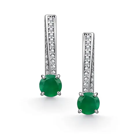 Серьги с английским замком из серебра