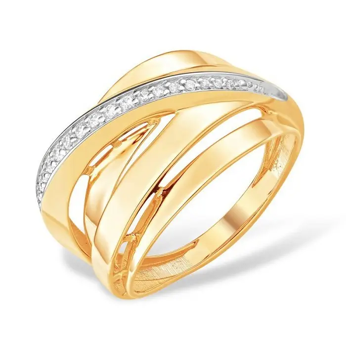 Кольцо декоративное из красного золота