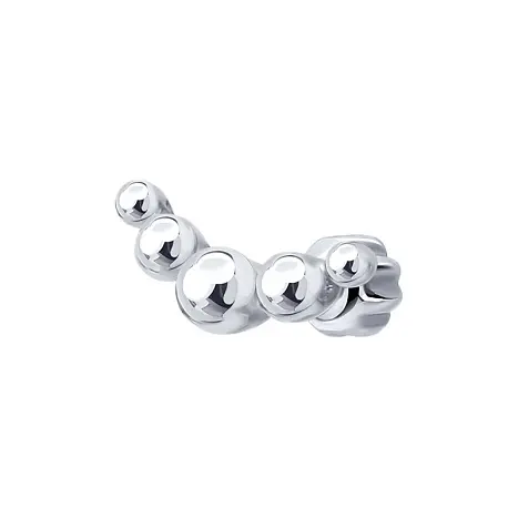 Серьги одиночные из серебра