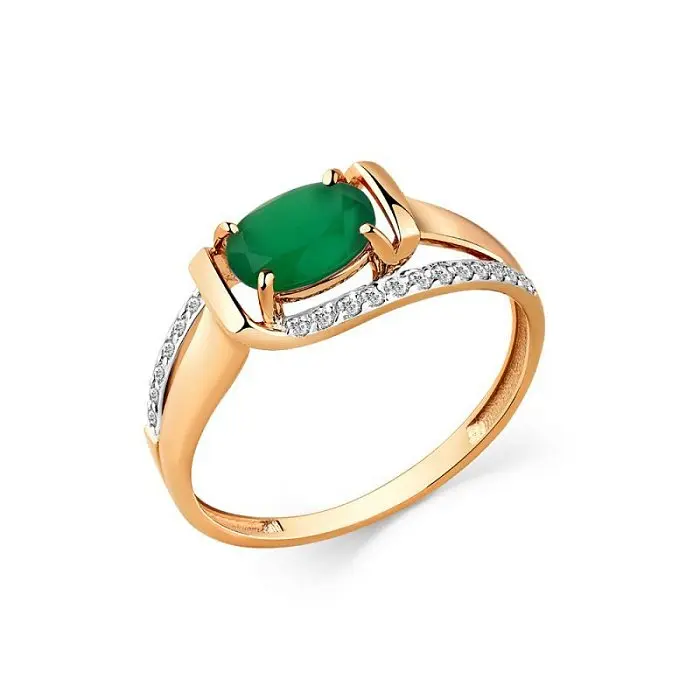 Кольцо декоративное из красного золота