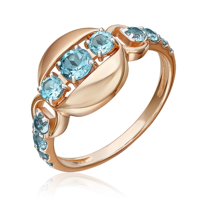 Кольцо декоративное из красного золота