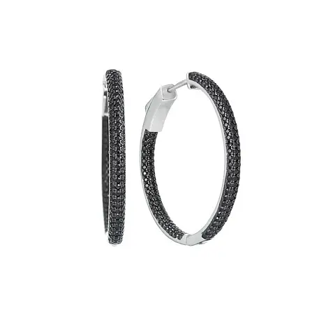 Серьги конго из серебра