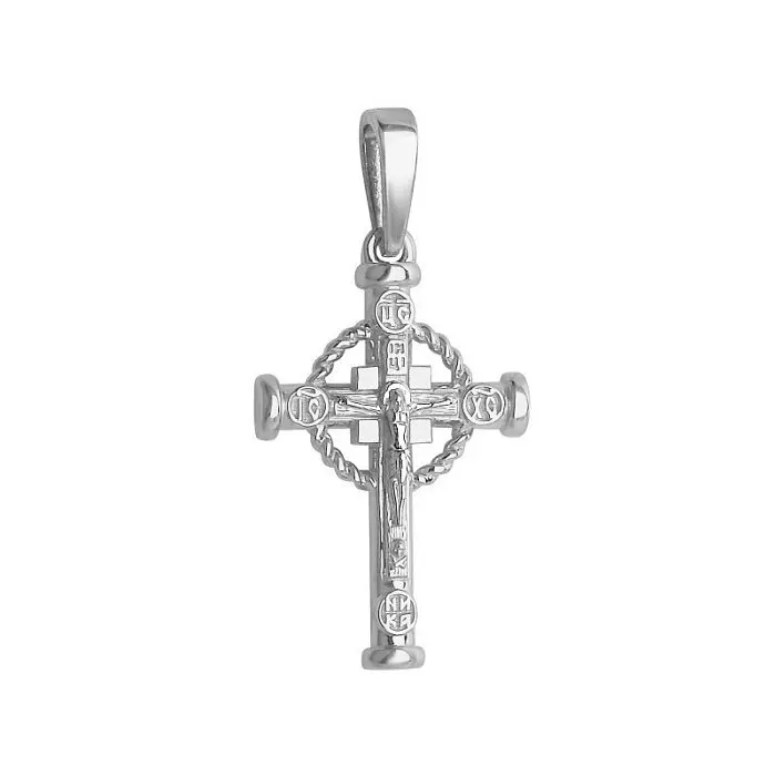 Подвеска крест из серебра