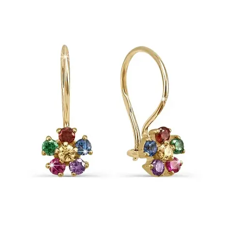Серьги детские из красного золота