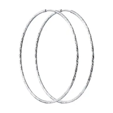 Серьги конго из серебра