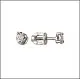 Серьги пуссеты из белого золота с бриллиантами