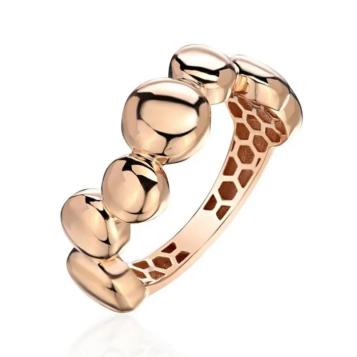 Кольцо декоративное из красного золота