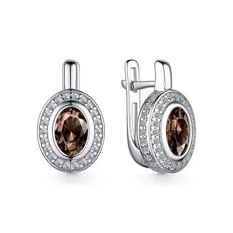 Серьги с английским замком из серебра
