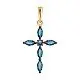 Подвеска декоративный крест из красного золота