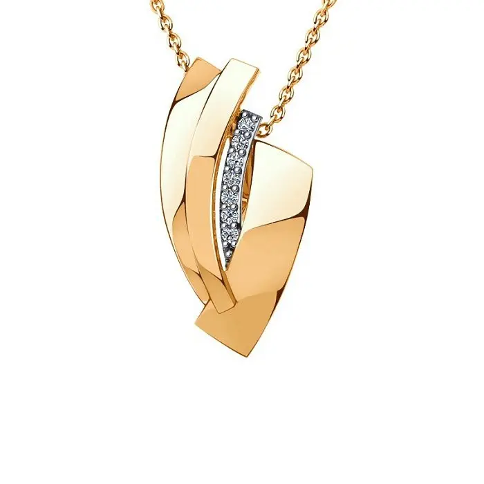 Подвеска декоративная из комбинированного золота