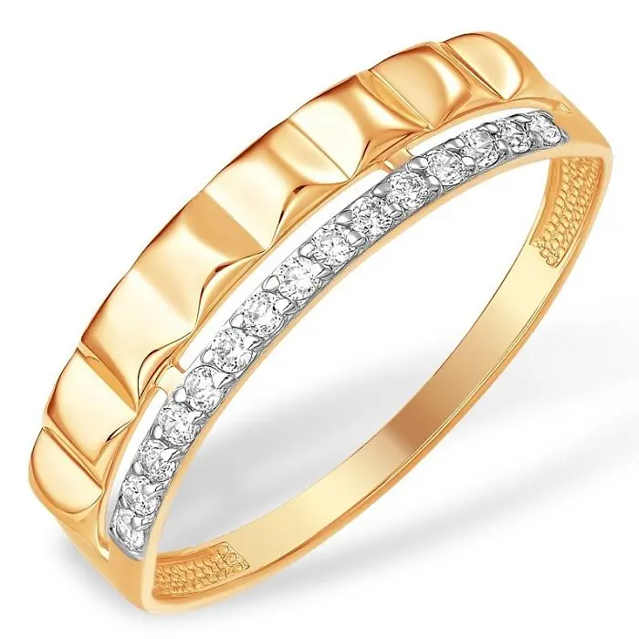 Кольцо декоративное из красного золота