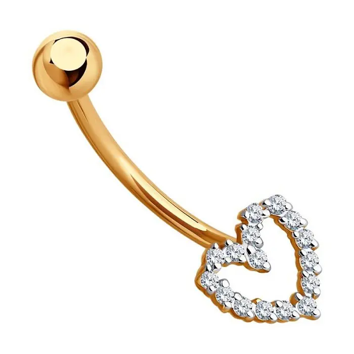 Пирсинг из красного золота