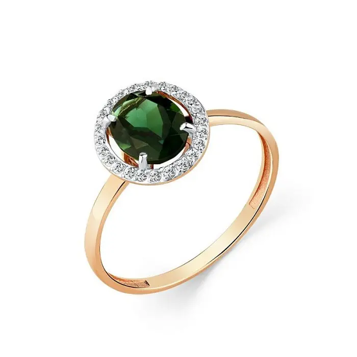 Кольцо декоративное из красного золота