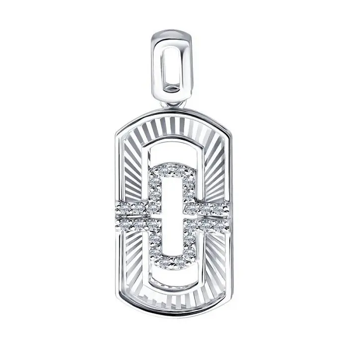 Кольцо декоративное из белого золота