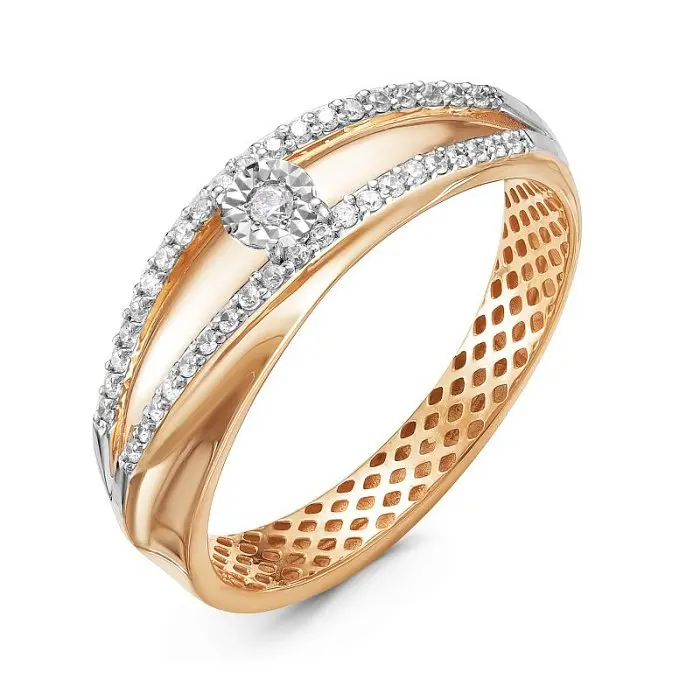 Кольцо декоративное из красного золота