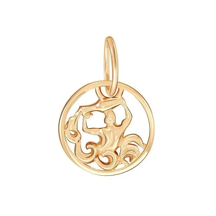 Подвеска знак зодиака из красного золота