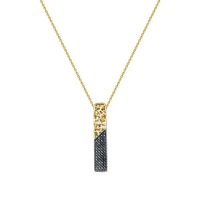 Цепь колье из желтого золота